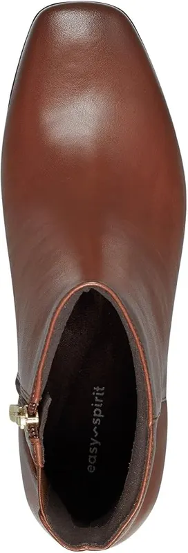Easy Spirit Womens Sidney Bootie Medium Brown Leather – product photo 2 of 5