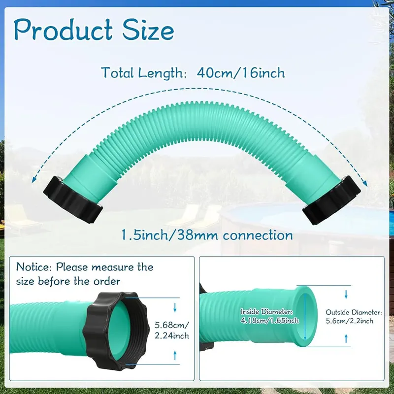 EBOOT 1 Pack 16 Inch Pool Pump – Enough Length Pool Pump Hose