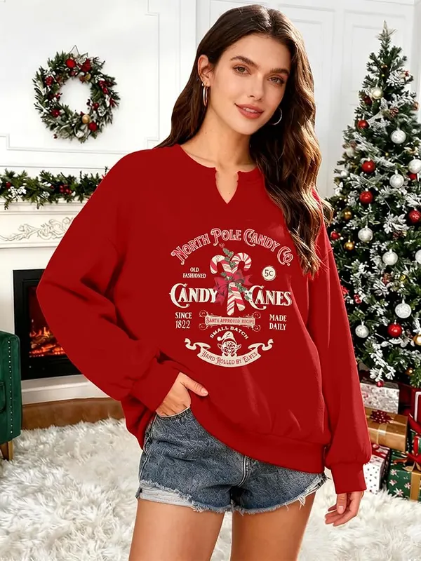 ECYJIO Christmas Sweatshirts Red Small – Christmas gift