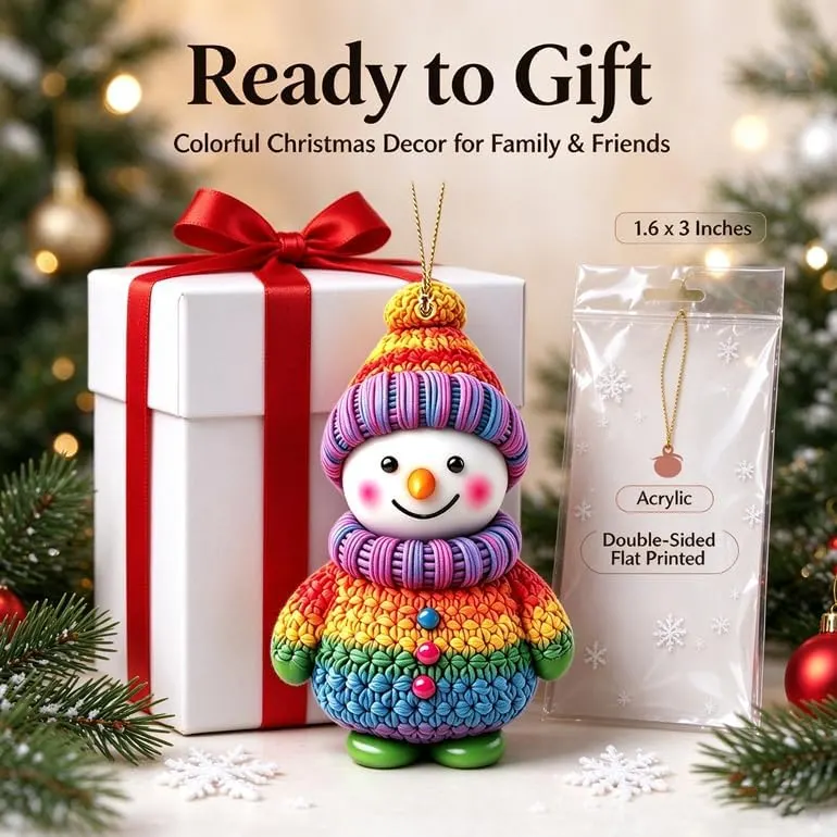 Ediseng Personalized Snowman Ornaments Multi Color – Versatile Use