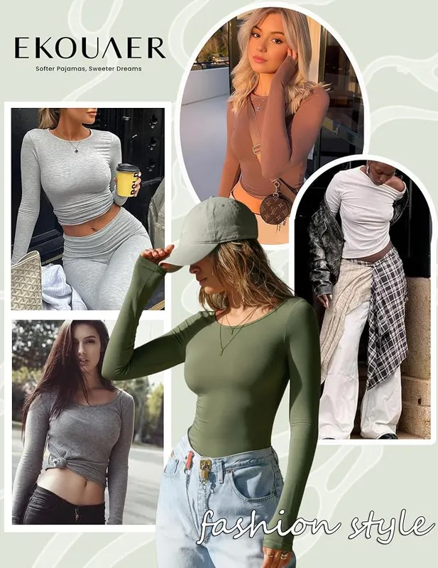 Ekouaer Long Sleeve Shirts – Easy to pair with various bottoms