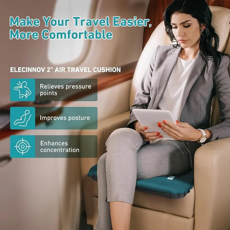 ELECINNOV Inflatable Seat Cushion – Folds down to water cup size