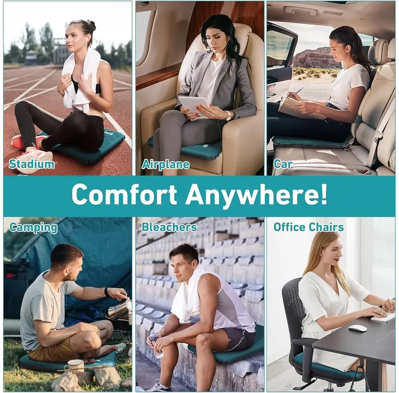 ELECINNOV Inflatable Seat Cushion – Leak proof air valve for support