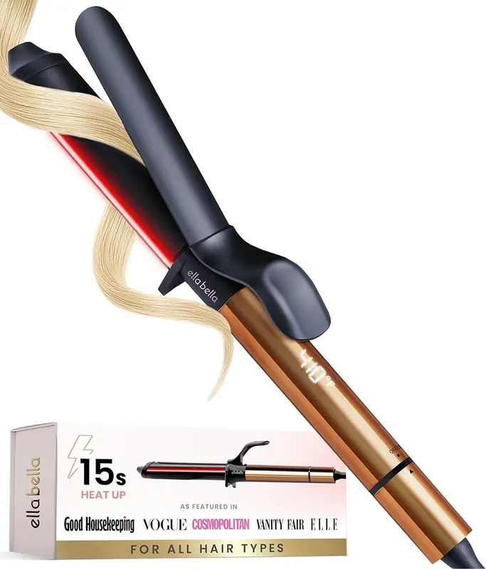 ELLA BELLA® Curling Iron 1 Inch in Black/Gold