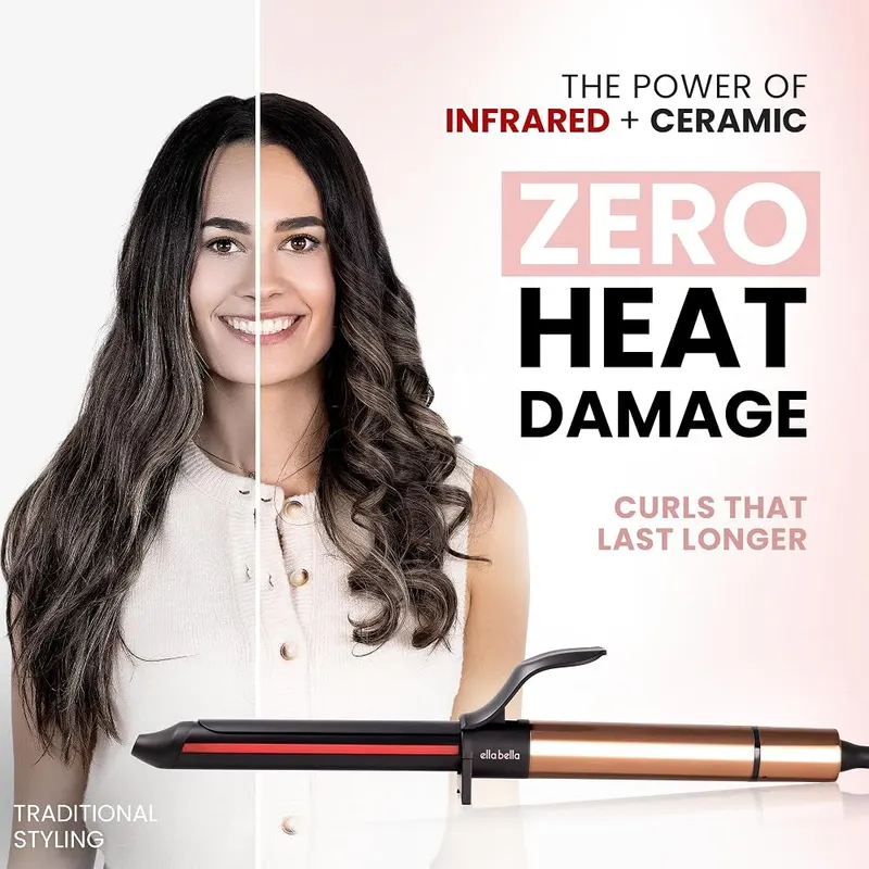 ELLA BELLA® Curling Iron 1 Inch – Exact temperature selection by hair type