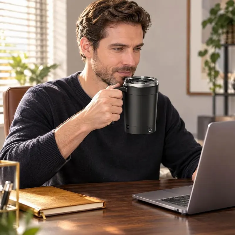 ELMWODHJ 380ml Detachable Self Stirring Coffee Mug – product photo 4 of 7