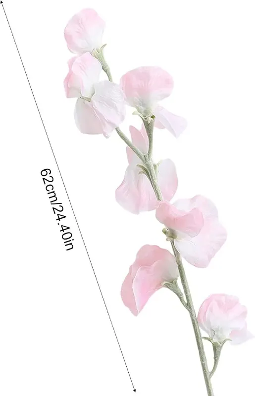 ELMWODHJ 5PCS Pea-Shaped Artificial Flowers – Soft Shades