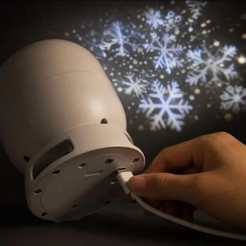 ELMWODHJ Christmas Projector Lights – Dynamic rotating visual effect display