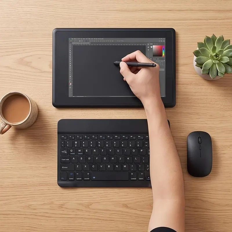 ELMWODHJ Wire less Keyboard Mouse Combo – product photo 4 of 6