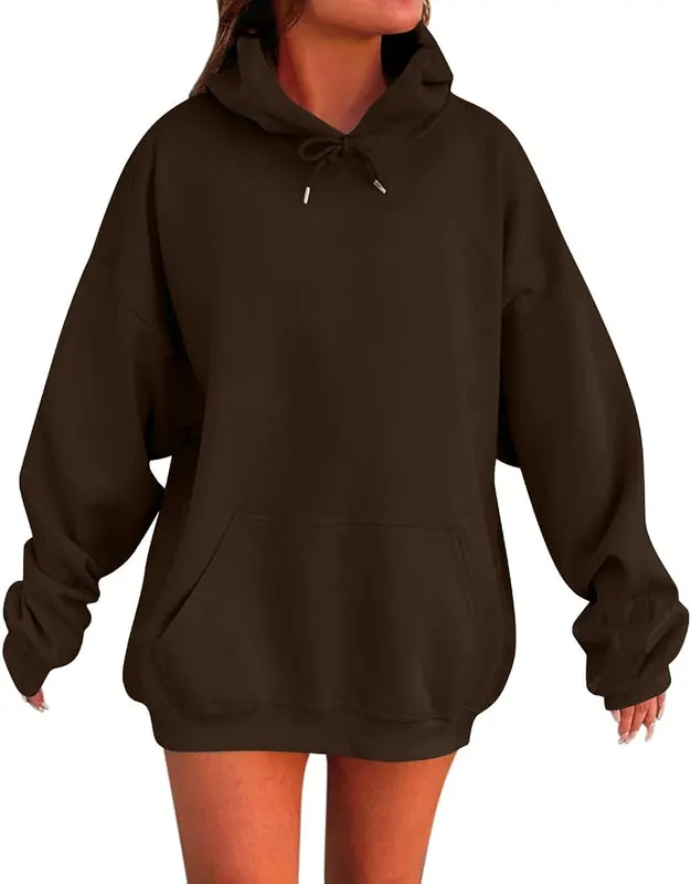 Elneeya Oversized Sweatshirt V005- Coffee in V005- Coffee