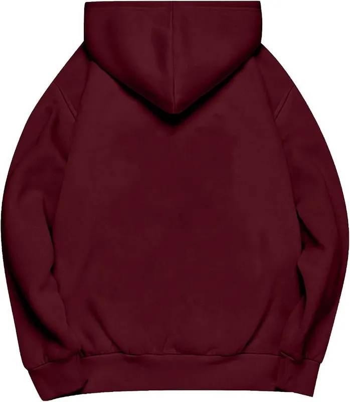 Elneeya Oversized Sweatshirt V013- Wine – Cozy Fleece Feel