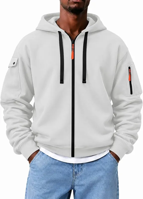 Elneeya Zip Up Hoodies V010-white – Everyday and Outdoor Wear