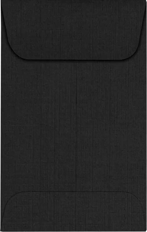 Envelopes.com LUXPaper #1 Coin Envelopes Black Linen in Black Linen