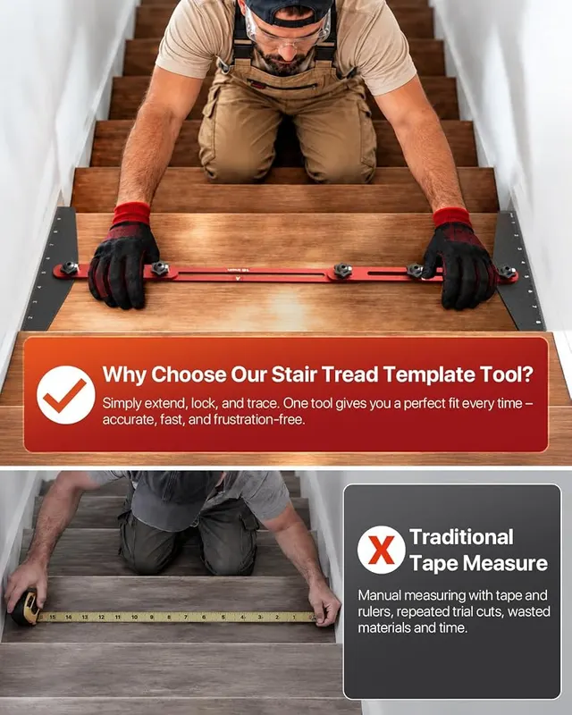 Epfweits Stair Tread Template Tool – 360° Rotation