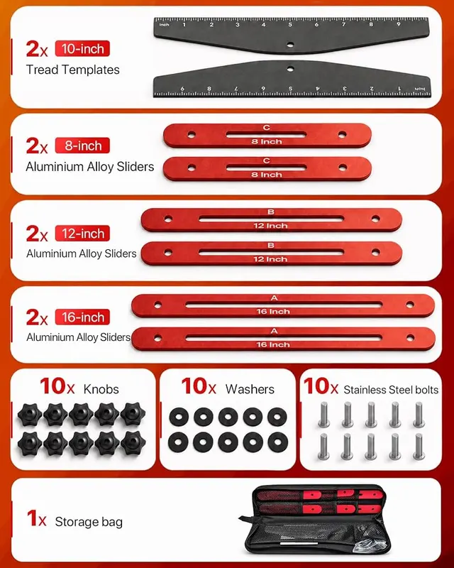 Epfweits Stair Tread Template Tool – Aerospace Aluminum