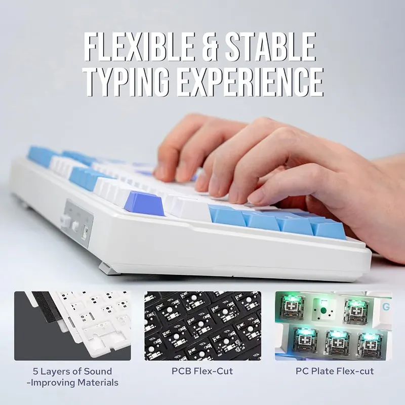 EPOMAKER x Aula F99 Wireless Mechanical Keyboard – 8000mAh battery capacity