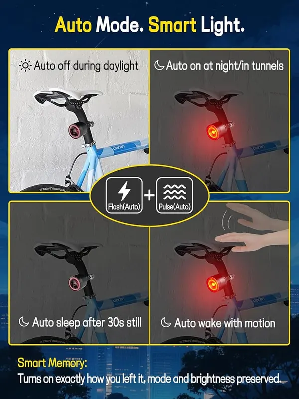 Esaytool Variable Brightness Bike Tail Light – product photo 8 of 9