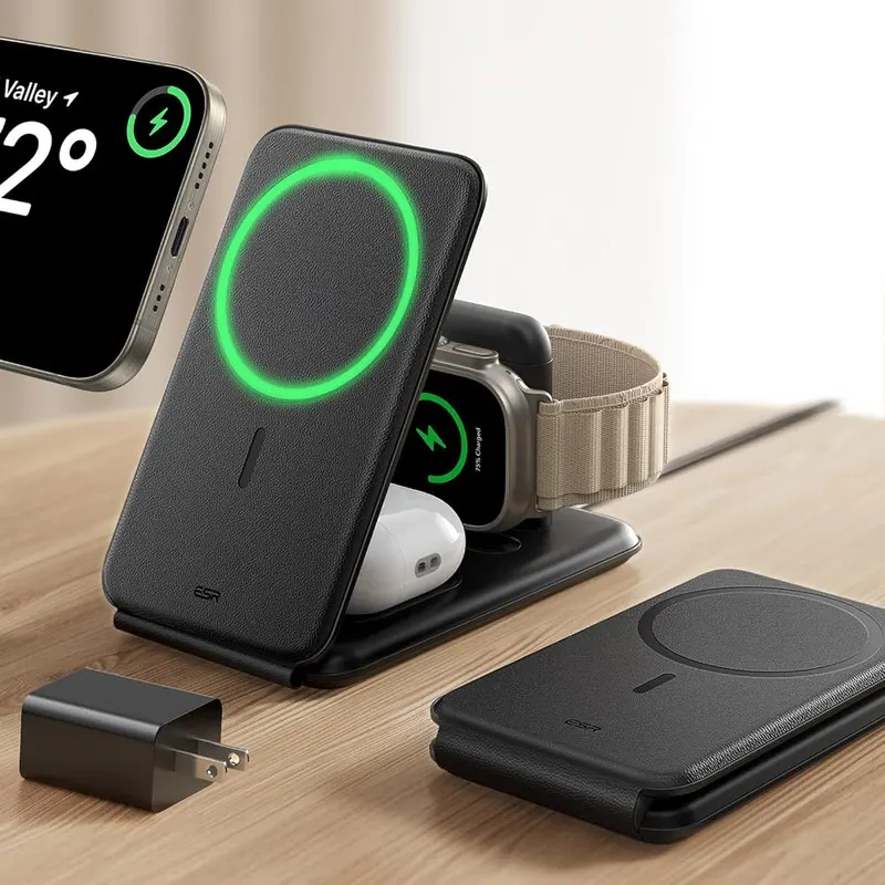 ESR 3 in 1 Wireless Charging Station Duo&18 in Black