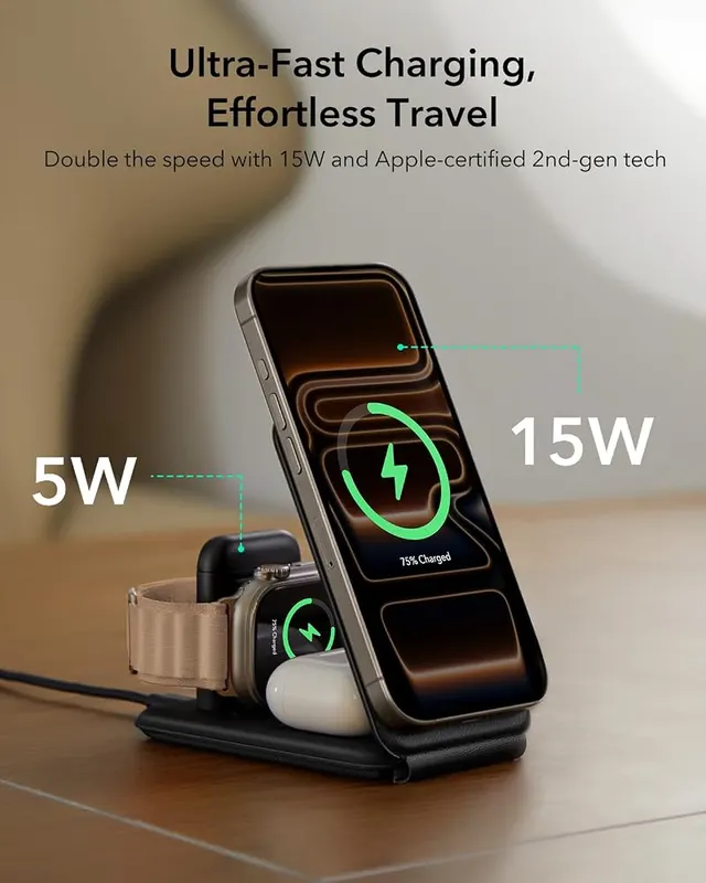 ESR 3 in 1 Wireless Charging Station Duo&18 – Three in one charging station