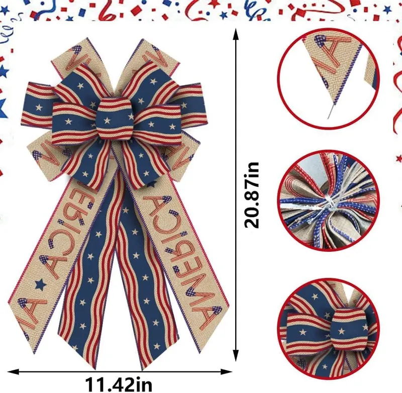 Estivaux Large 4th of July Bows – Style