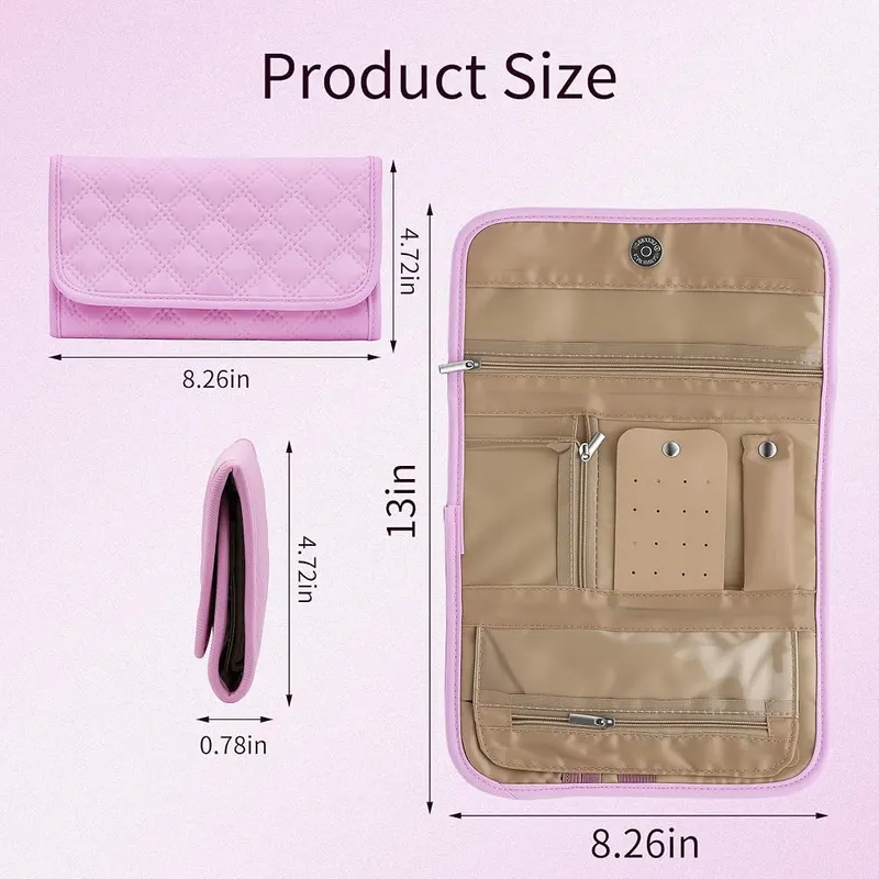 Euedue Portable Jewelry Roll Bag – product photo 2 of 7