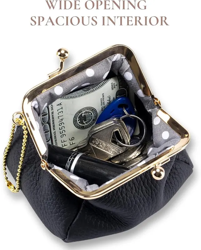 EutDett Leather Coin Purse – Premium Genuine Leather Coin Purse