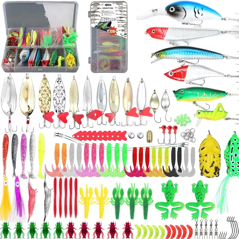 EXAURAFELIS Soft Silicone Fishing Baits Kit