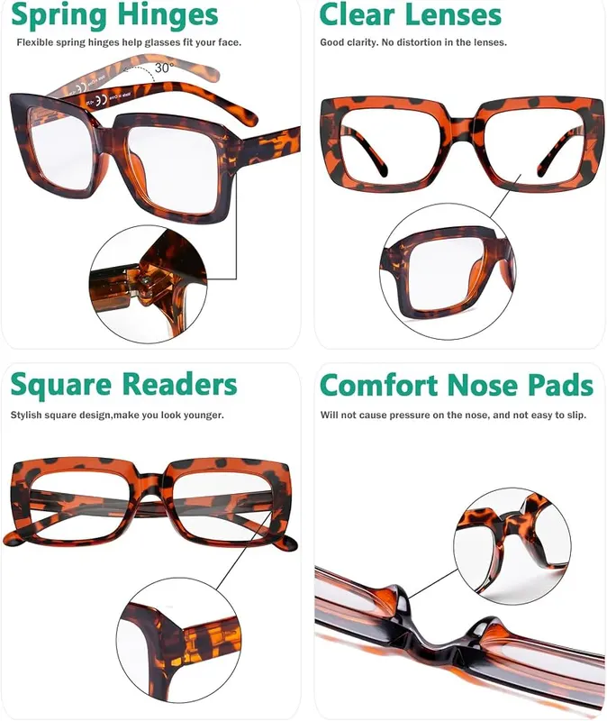 Eyekepper 4 Pack Stylish Reading Glasses Women – 4 pack specs for women come in 1