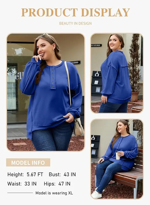 Eytino Plus Size Sweatshirts – product photo 3 of 5