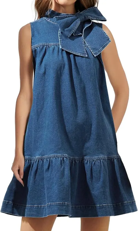 EZAPINE Denim Dress