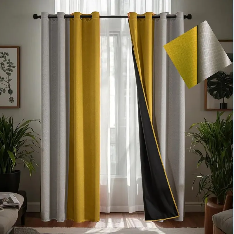 F-CHU 100% Blackout Curtains