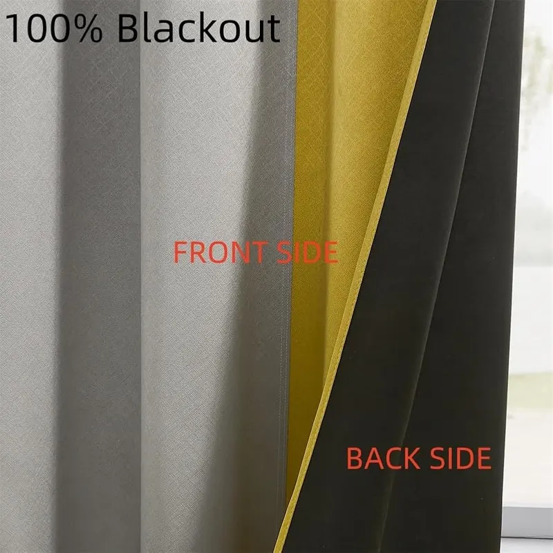 F-CHU 100% Blackout Curtains – Size and Packaging