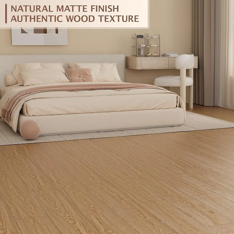 Fablioflo Peel and Stick Floor Tile Natural Beige Oak – Textured & Versatile