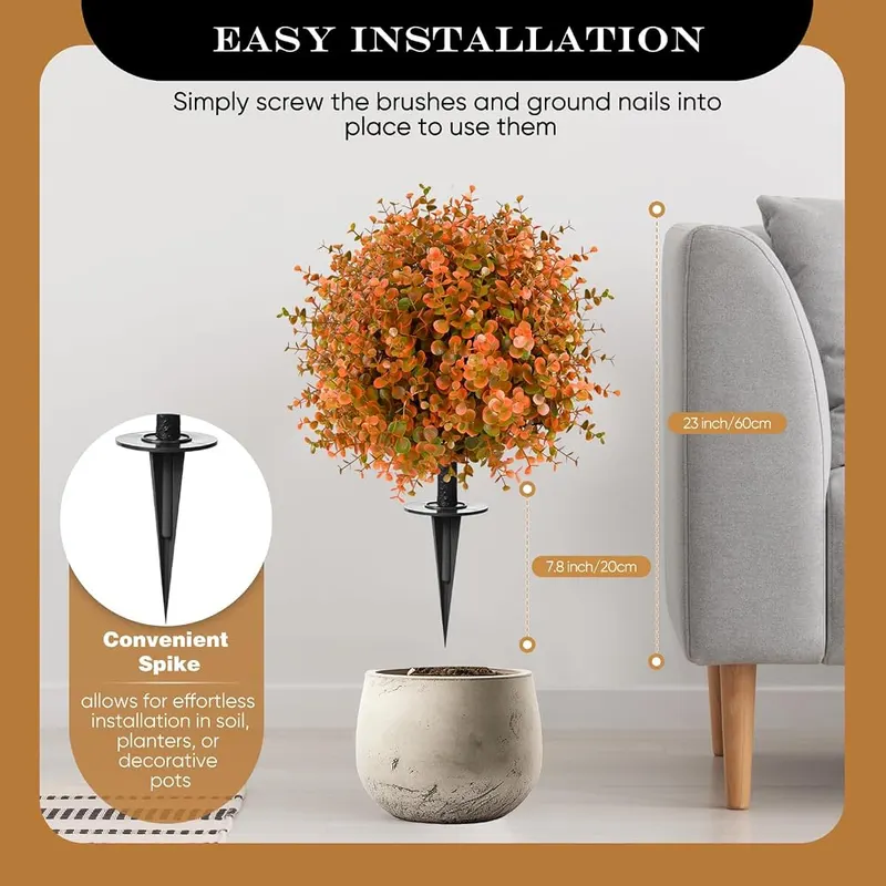 FAJUNZH Artificial Topiary Bushes – Hassle-free maintenance free design