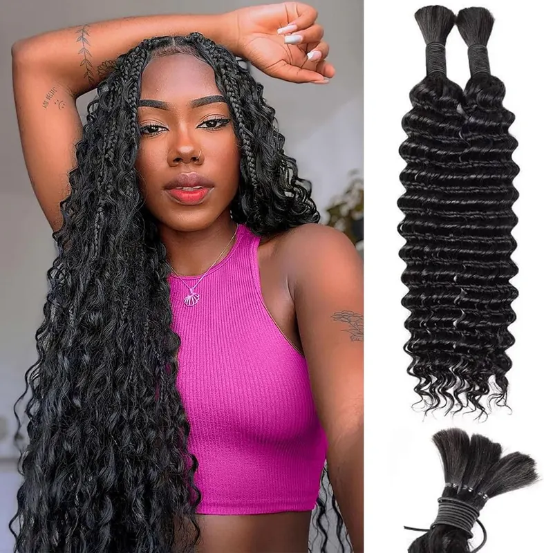 FAKOT Human Braiding Hair in Natural Color