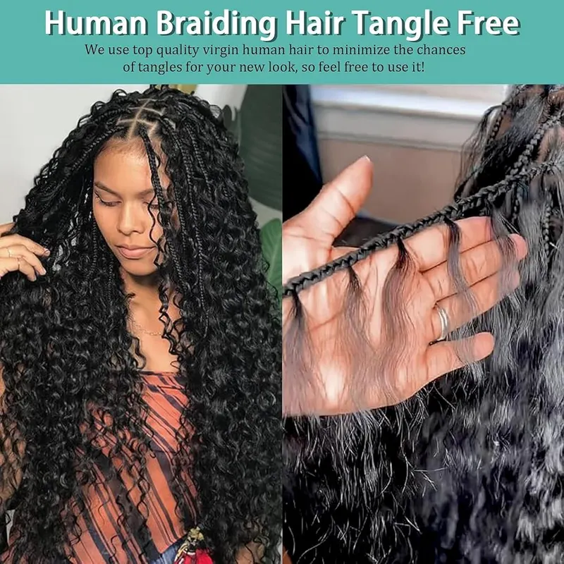 FAKOT Human Braiding Hair – Versatile Texture & Length for Every Style