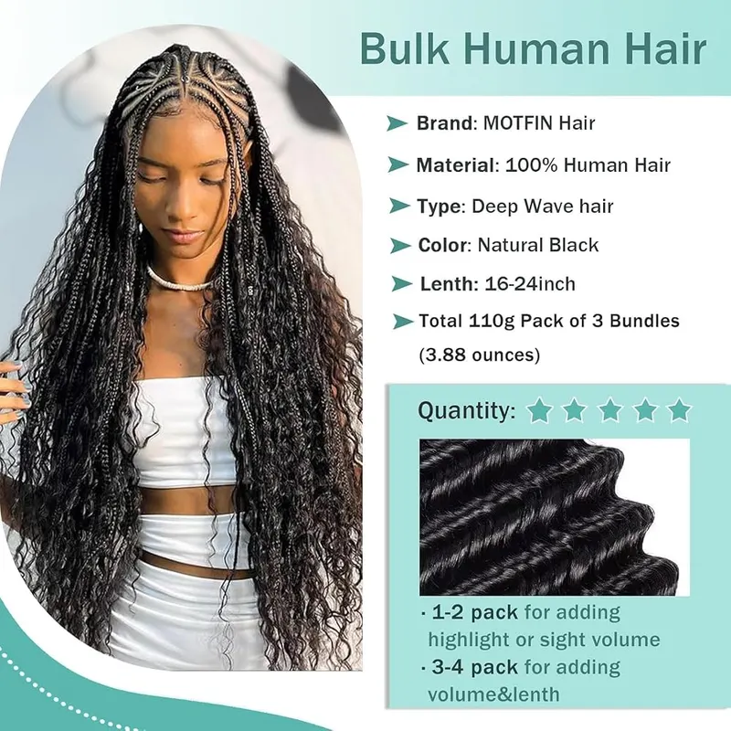 FAKOT Human Braiding Hair – product photo 7 of 8