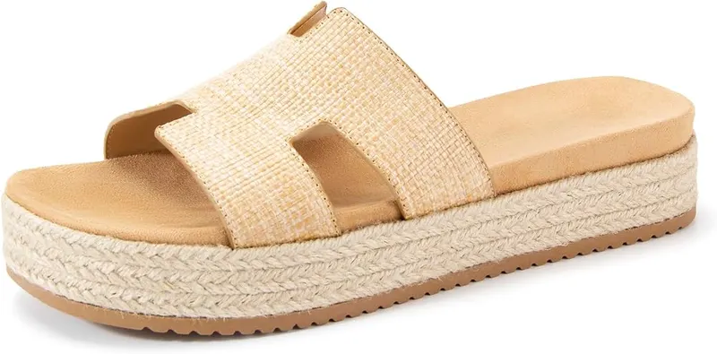 FancyRing Women’s Platform Wedge H-Band Espadrilles Sandals – Stable & Comfortable Wear
