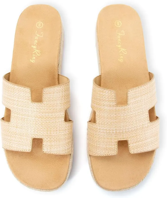 FancyRing Women’s Platform Wedge H-Band Espadrilles Sandals – Effortless Outfit Pairing