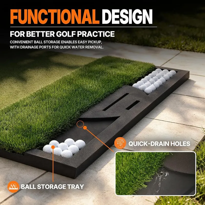 Fanshaw Premium Dual Golf Practice Mat – Spacious six by four foot size