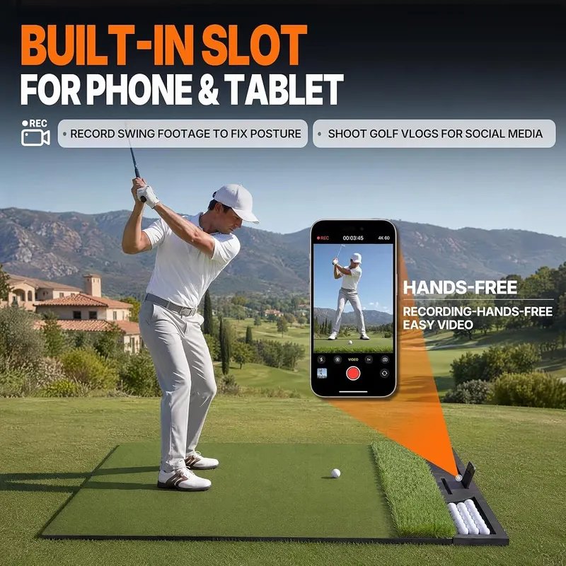 Fanshaw Premium Dual Golf Practice Mat – Thick shock-absorbing foam base