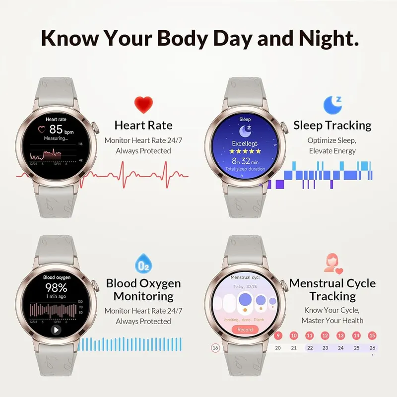 FANY Luna Smart Watch Cloud Cream – All-day Fitness Tracking