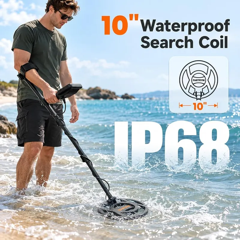 FARTRYNI Metal Detector – IP68 Waterproof Search Coil