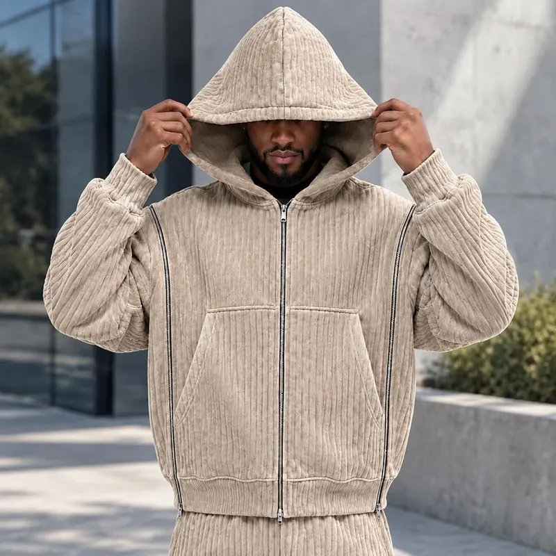 faweinjia Corduroy Hoodies – product photo 2 of 6