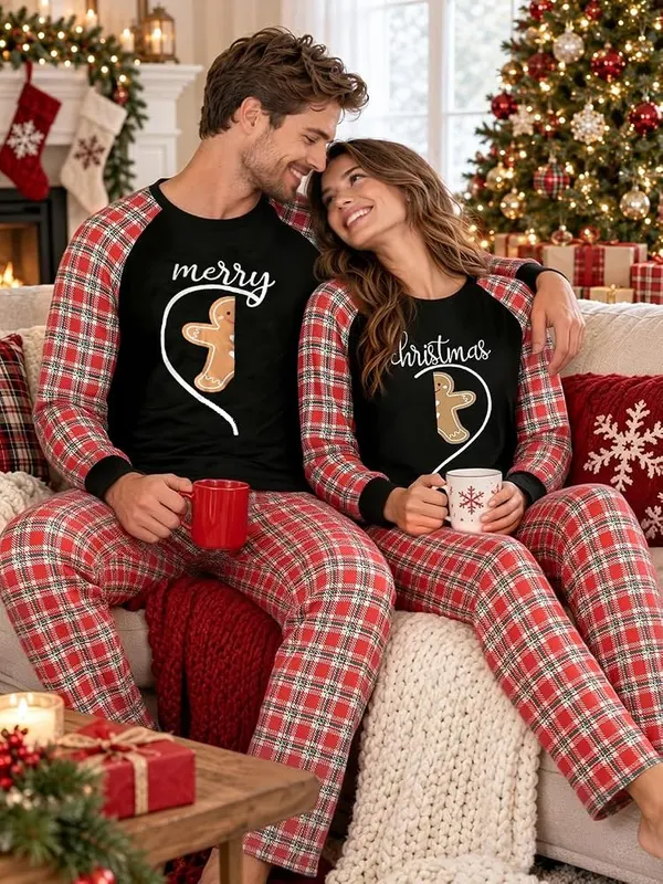 FAYALEQ Christmas Matching Pajamas – Cozy long sleeve pullover style