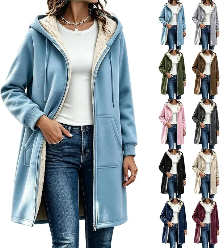 Fazrine Sherpa Jackets Light Blue Medium in Light Blue