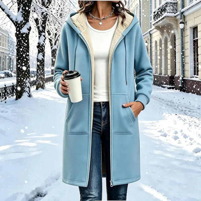 Fazrine Sherpa Jackets Light Blue Medium – Wind resistant outer fleece layer