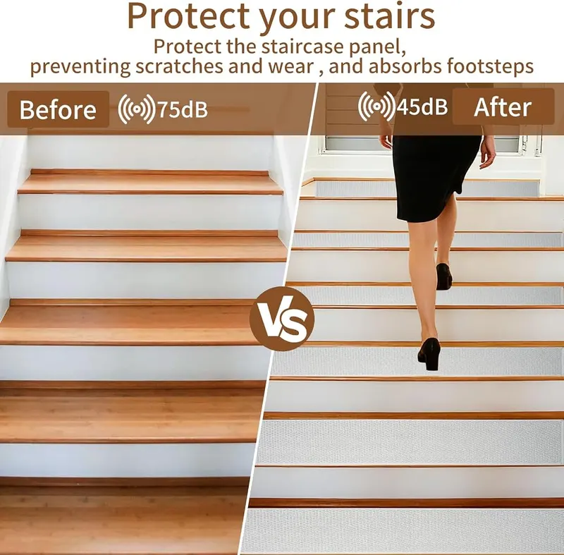 feihead Carpet Stairs Runner – Anti-Slip Stair Tread Mat– Stair treads for wooden
