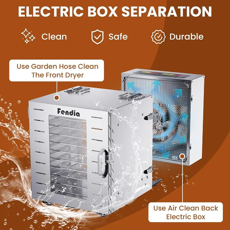 fendia Food Dehydrator 194°F – Powerful one thousand watt motor