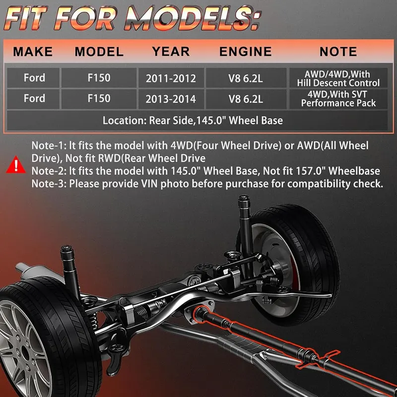 Fexhull Aluminum Rear Drive Shaft Fit – product photo 3 of 7